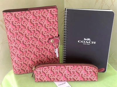 CUADERNO COACH MONGRAM + ESTUCHE PARA LÁPICES (JUEGO): NUEVO CON ETIQUETAS ROGUE CF461/CF417 Foto 1 de 4