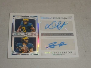 2020 National Treasures Silver Auto Donovan Peoples-Jones Shea Patterson 13/15 - Picture 1 of 2