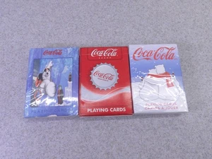 Bicycle Coke Polar Bears Playing Cards - 3 Sealed Decks Great Stocking Stuffers - Picture 1 of 10