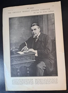1900 Mag page Sir Arthur Sullivan D`Oyly Carte Gilbert & Sullivan Theatre - Imagen 1 de 2