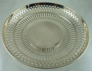 AMERIKANISCHE RUNDE SCHALE STERLINGSILBER SCHLICHT DURCHBOHRT VON THE WEBSTER CO. - Bild 1 von 4