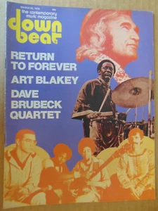 Down Beat Magazine March 25, 1976, Art Blakey, Dave Brubeck Quartet - Picture 1 of 3