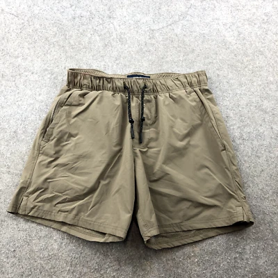 Abercrombie Fitch Shorts Mens Medium Brown Nylon Baggies Gym Wear Y2K 9" Inseam* - Image 1 of 4