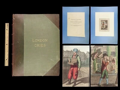 1804 STUNNING Illustrations from Modern London Cries 1st FOLIO Color Engravings Foto 1 de 4