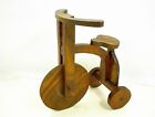 VINTAGE WOOD TOY TRICYCLE CHILD SCOOTER TRIKE 13" TALL WOODEN WHEELS KID