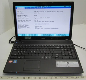 Acer Aspire Laptop Computer AMD Phenom II 8GB RAM 15,6" LCD DVD WLAN ATI Radeon - Bild 1 von 17