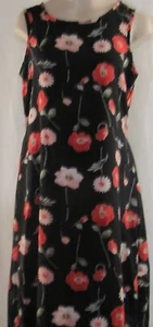 My Michelle Sleeveless Black Dress with Pink Flowers Size 14 - Picture 1 of 3