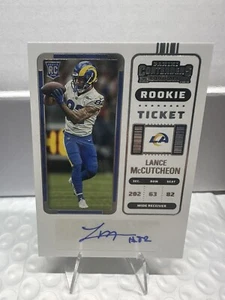 2022 Panini Contenders - Rookie Ticket Stub Auto Lance McCutcheon - Rams - Bild 1 von 2