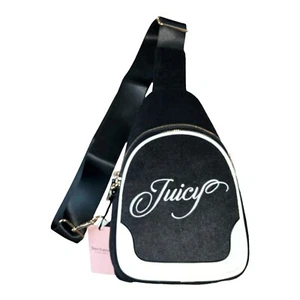 Juicy Couture Liquorice Raising Star Sling Backpack Shoulder Bag Black White NWT - Picture 1 of 10