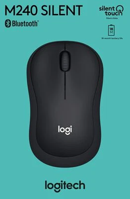 Logitech M240 Maus Silent Wireless Bluetooth Optisch grafit 4000 dpi, 3 Tasten - Bild 1 von 2