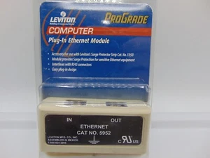 Leviton Prograde Computer Plug in Ethernet Module Cat No. 5952 New for 5950 Surg - Picture 1 of 4