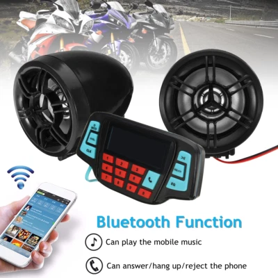 UTV ATV Bluetooth Amplifier Sound System Hand-free Speakers FM USB Audio System - Image 1 of 4