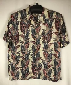 Caribbean Men Shirt XL Button Down Silk Blend Short Sleeve Blue New - Picture 1 of 9