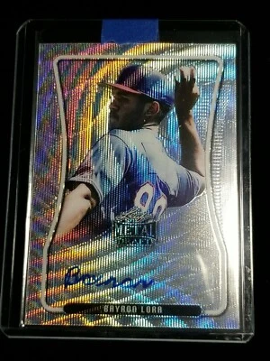 Bayron Lora 2020 Leaf Metal Draft Silver Wave Refractor Signed Auto Rookie RC 🔥 - Image 1 of 4