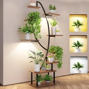 New-Plant Stand Indoor with Grow Lights, 8 Tiered 65" Tall Metal Plants Shelf, 3 - Picture 1 of 6