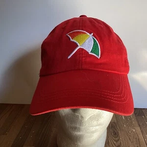 ARNOLD PALMER BAY HILL GOLF CLUB LOGO GOLF HAT AHEAD Extreme Fit Red - Picture 1 of 7