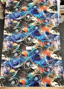 90/10 Stretch Chiffon Spandex Digital Print - 4 Way Stretch -  "Galaxy" - Picture 1 of 7