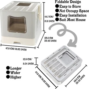 Gefryco Top Entry Litter Pan with scoop X002UIBFYB - Picture 1 of 7