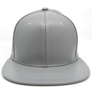 Faux Leather Pu Hat Snapback Cap New Hip Hop Baseball Mens Adjustable Flat Caps - Picture 1 of 30