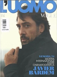 L'Uomo Vogue Magazine September 2017 Javier Bardem Venezia 74 NM In Italian NEW - Picture 1 of 1