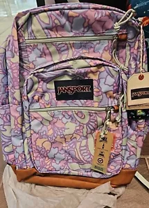 JanSport Cool Student Backpack FLUID FLORAL PASTEL NWT - Picture 1 of 3