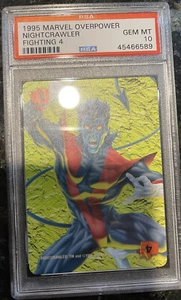 1995 Marvel Overpower Fighting 4 Nightcrawler PSA 10 GEM MINT Low Pop - Picture 1 of 2