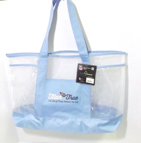 Tennessee Titans True NFL Football Reusable Tote Bag NWT Womens Fan Club Cover