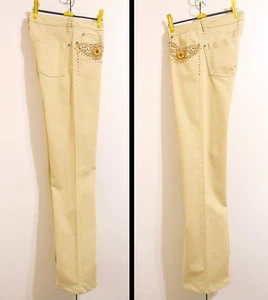 JEANS Cotton Sateen by VOTRE NOM Beaded Front Pockets_Mid-Rise - Vintage - Small - Picture 1 of 14