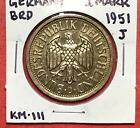 1951J Germany 2 Mark! KM 111! Old German Coin!