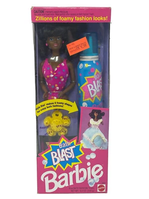 Muñeca Barbie negra Bath Blast #3830 nueva nunca retirada de la caja 1992 Mattel, Inc. Foto 1 de 4