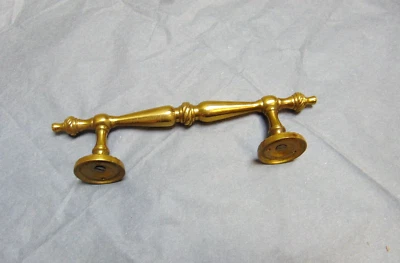 Door Handles Vintage Brass Push Pull T Bar Pub Shop re 535D (FREE UK POSTAGE) - Image 1 of 4
