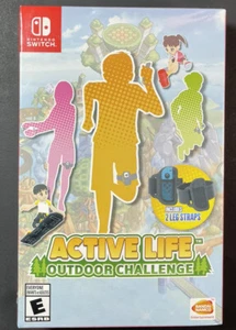 Active Life Outdoor Challenge [ Box Set W/ 2 Leg Straps ] (Nintendo Switch) NEW - Picture 1 of 6