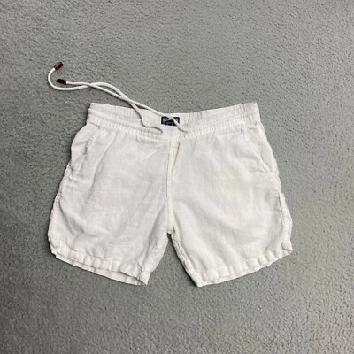Pantalones Cortos Vilebrequin Para Mujer XS Blanco Tiro Medio Lino Bolsillos Damas Informales 5.5" Foto 1 de 4