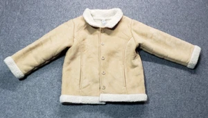 Baby Gap Kleinkind 5 Jahre hellbraun Sherpa-Stil Mantel zum Knöpfen - Bild 1 von 9