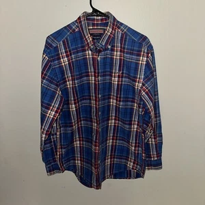 Vineyard Vines Button Up Shirt Mens Small Blue Plaid Long Sleeve Casual Winter - Picture 1 of 8