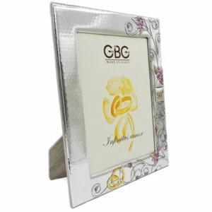 50th Anniversary Hand-enamelled Silver Picture Frame 7'' x 9'' - Picture 1 of 4