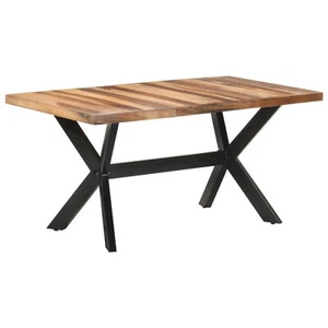 Tidyard Dining Table 160 x 80 x 75 Solid Wood with Sheesham Finish for T5N7 - Picture 1 of 10