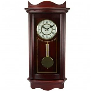 Bedford Clock Collection BED1247CHR Weathered Cherry Wood 25 in. Wall Clock w... - Picture 1 of 1