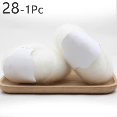25 g/ROL Mohair Cachemira Tejer Lana Hilo Suave Chal Bufanda Hágalo Usted Mismo Hilo de Ganchillo Foto 1 de 4