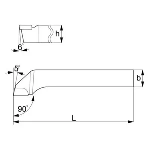 UTENSILE ISO 6 TORNITURA ESTERNA DESTRO 16X16 MM X TORNIO FERVI BRAS410416RP - Picture 1 of 2
