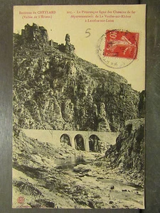 cpa 07 environs du cheylard ligne chemin de fer de la voulte sur rhone - Imagen 1 de 1