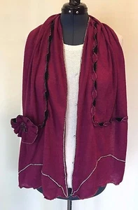 NEW Nice Women Knit Scarf Shawl, Fuchsia, 62"*14.5" , Free Shipping - Picture 1 of 3