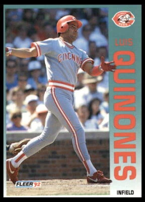 1992 Fleer #417 Luis Quinones Cincinnati Reds Baseball Card - Image 1 of 2