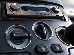 Für Fiat Barchetta Heizungssteuerringe Aluminium poliert 3 Stück - Bild 1 von 10