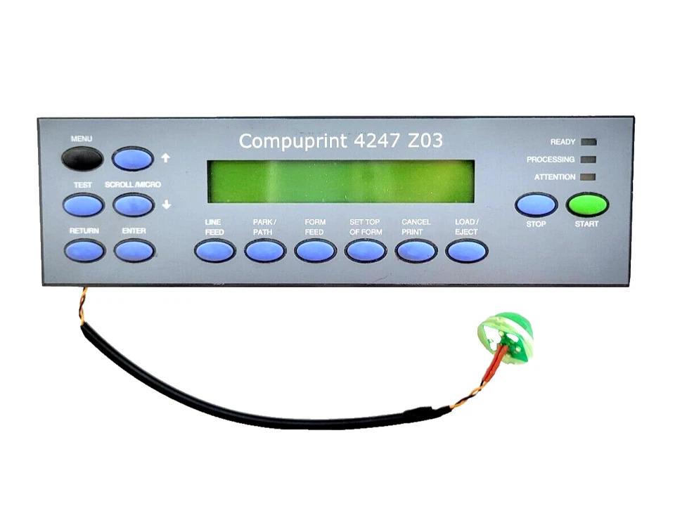 Compuprint SRL 4247-Z03  ethernet Printer LCD Button Panel 78412667-001 - Image 1 of 4