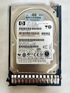 Unidad de disco duro HP DG146BABCF 146 GB 10000 RPM SAS 3 Gbps SAS 2,5" con caddy 375863-011 - Imagen 1 de 3