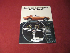 1972 Chevy Corvette Sales Brochure Booklet Catalog Old Original - Imagen 1 de 5