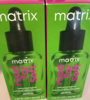Matrix Food for Soft Multi-Use 护发油精华 2 x 1.69 盎司出售帮助狗猫! — 第 1/4 张图片