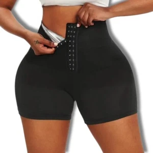 Sweat Sauna Shorts Body Shaper Pants Women Neoprene Waist Trainer Weight Loss - Picture 1 of 10