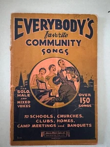 Everybody’s Favorite Community Songs 1935 Paperback Amsco Music Pub Piano Choir - Picture 1 of 3